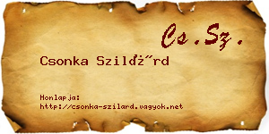 Csonka Szilárd névjegykártya
