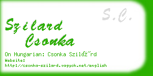 szilard csonka business card